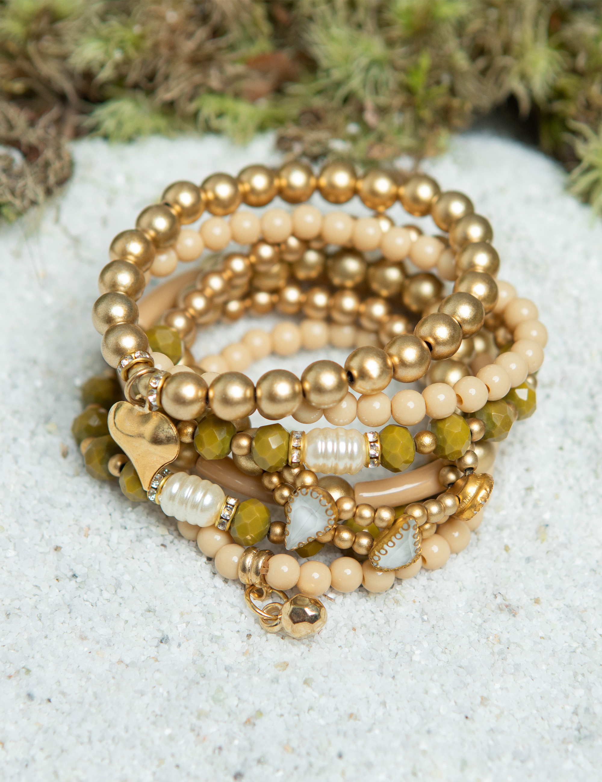 Conjunto Pulseiras Maxi Verde Selva