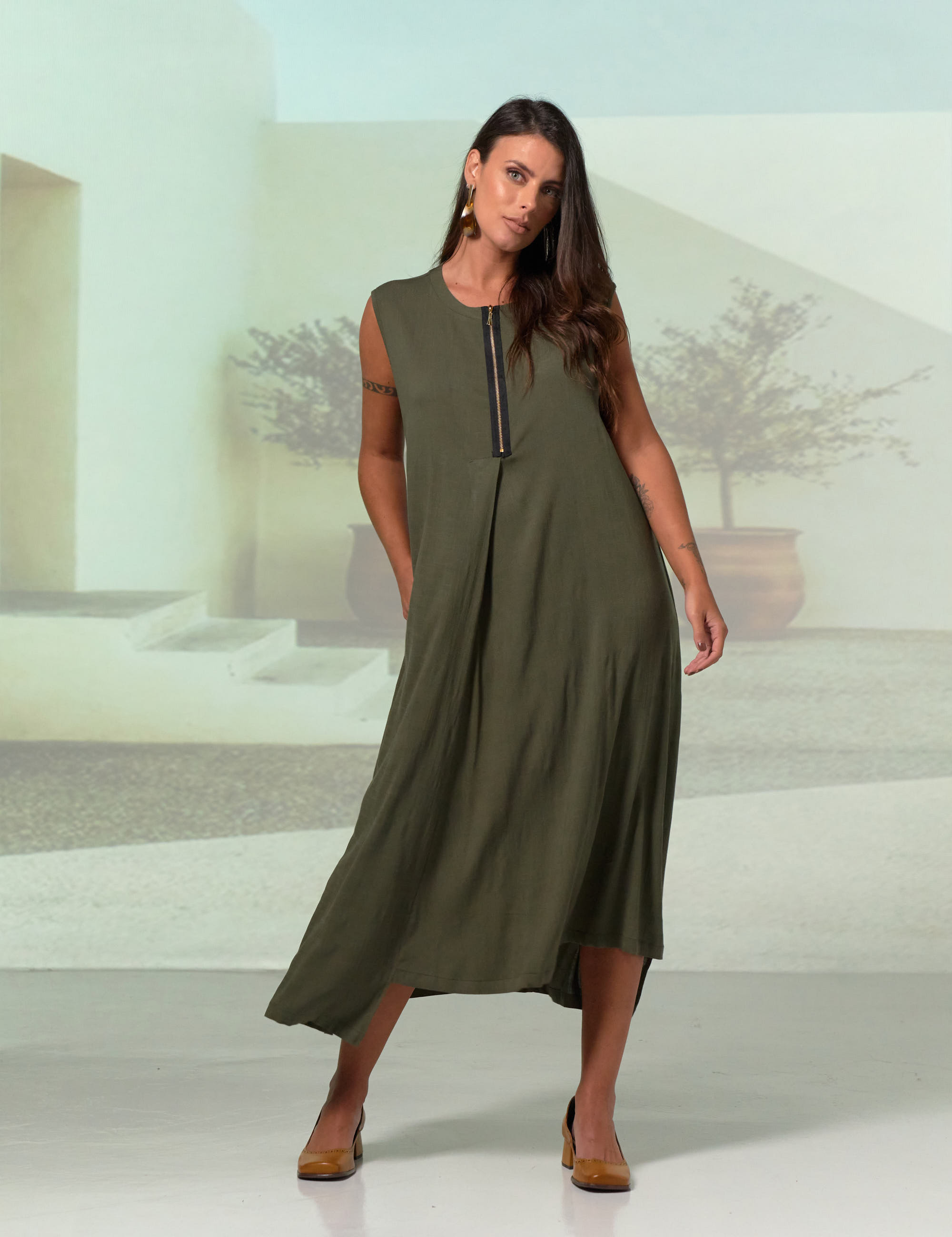 Vestido Zíper Carnaúba