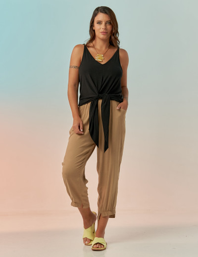 Calça Trancoso Linho Avelã