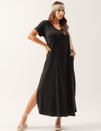 Vestido Camisetão Preto