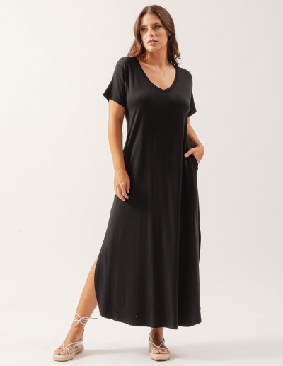 Vestido Camisetão Preto