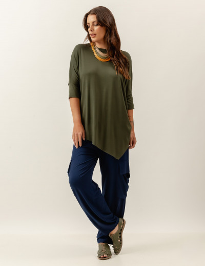 Blusa Seta Verde Militar