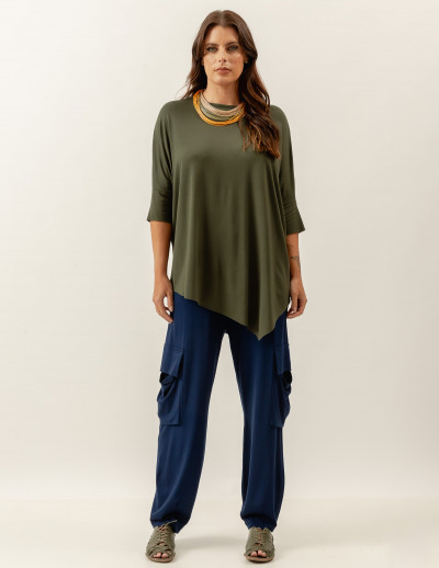 Blusa Seta Verde Militar