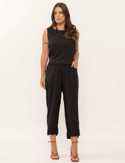 Calça Trancoso Linho Preta