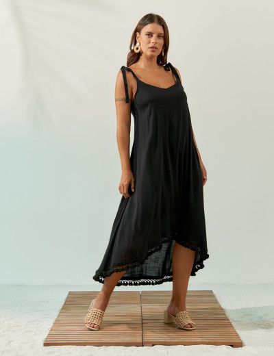 Vestido Linho Mullet Preto