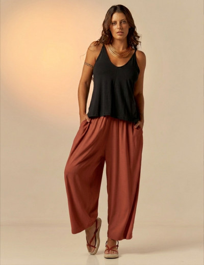 Calça Sertão Linho Marrom Argila