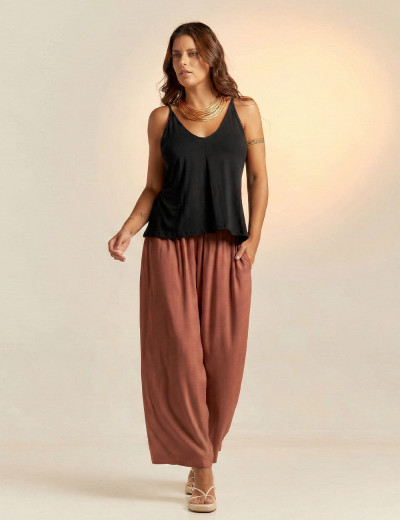 Calça Sertão Linho Marrom Argila