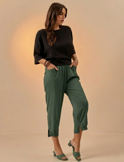 Blusa Canoa Linho Preta