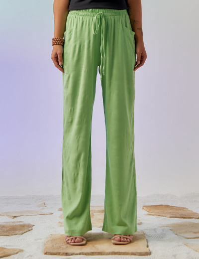 Calça Reta Linho Salsa