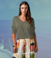 Blusa Morcego Gola V Graviola