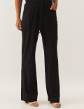 Calça Reta Linho Preta