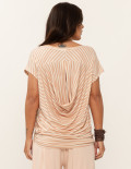 Blusa Drapeada Costa Listra Rosa Mantra