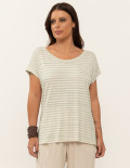 Blusa Drapeada Costa Listra Verde Fiji