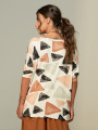 Blusa Quadrada Estampa Triângulos