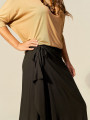 Calça Saia Linho Preta