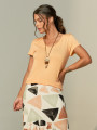 Blusa Baby Look Soft Pêssego