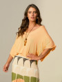 Blusa Soft Gola V Pessego