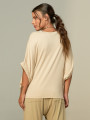 Blusa Punho Elástico Areia