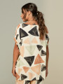 Blusa Kaftan Estampa Triângulos