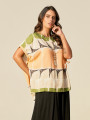 Blusa Kaftan Estampa Arcos