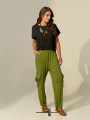 Calça Pantacourt Bolso Lateral Abacate