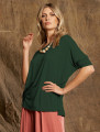 Blusa Quadrada Verde Folha 