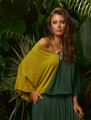 Blusa Morcego Bicolor Verde
