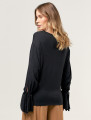 Blusa Punho Franzido Preta