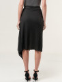 Saia Canelada Assimétrica Preta
