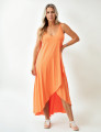 Vestido Camadas Laranja Energia
