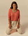 Blusa Morcego Gola V Figo