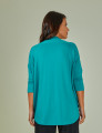 Blusa Gola V Azul Mediterrâneo