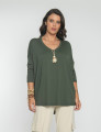 Blusa Gola V Verde Selva