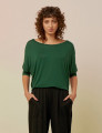Blusa Quadrada Verde Folha -U