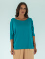 Blusa Quadrada Azul Mediterrâneo