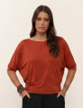 Blusa Quadrada Marrom Terracota