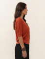 Blusa Quadrada Marrom Terracota