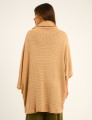 Poncho Trico Chenile Bege Ambrosia