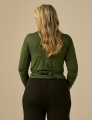 Blusa Nó Manga Longa Musgo
