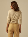 Blusa Nó Manga Longa Areia