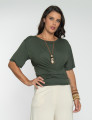 Blusa Nó Frente Verde Selva