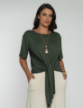 Blusa Nó Frente Verde Selva