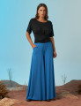 Calça Maxi Pantalona Azul Mineral