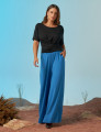 Calça Maxi Pantalona Azul Mineral