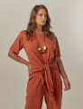 Blusa Nó Frente Terracota