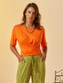 Blusa Nó Frente Tangerina