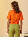 Blusa Nó Frente Tangerina