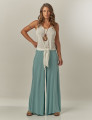 Calça Maxi Pantalona Porcelana