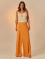 Calça Maxi Prega Papaya