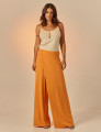 Calça Maxi Prega Papaya